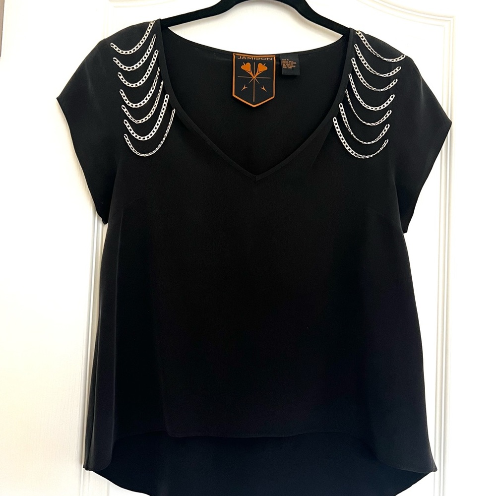 Jamison Silk Embellished Top